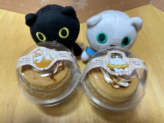 スフレプリンとマスコット.jpg