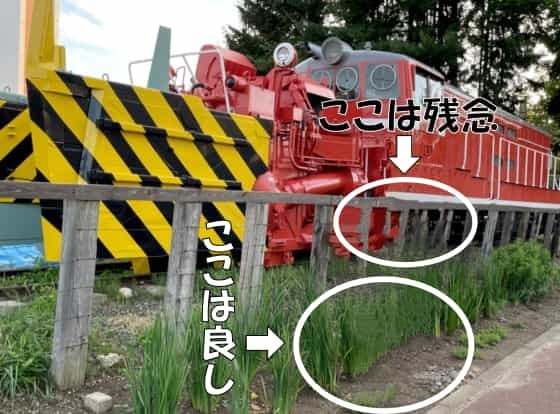 機関車の前で消しゴムマジック.jpg